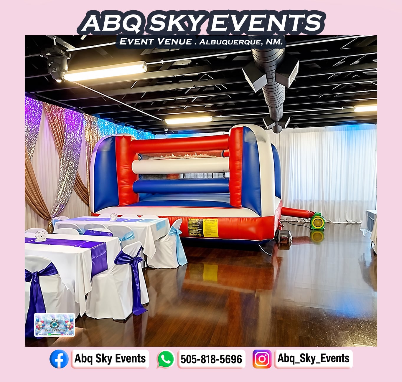 Brincabrinca instalado en el salón ABQ Sky Events